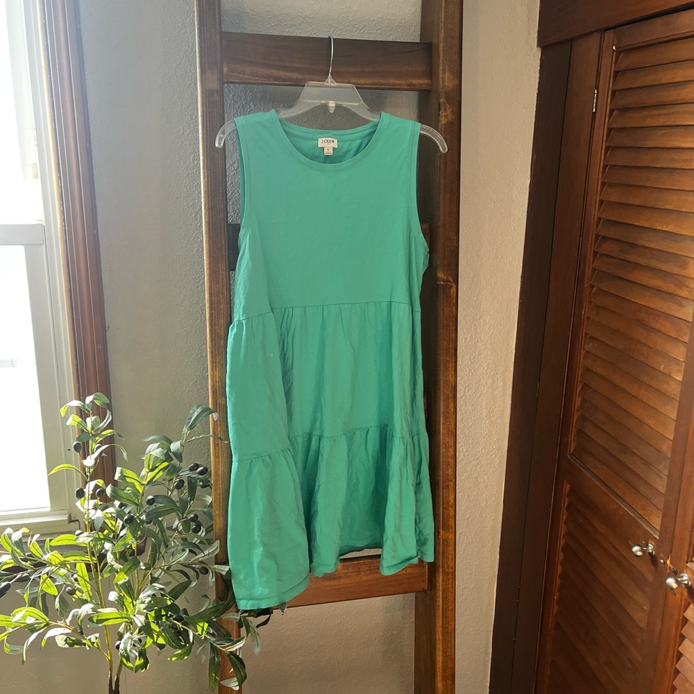 J. Crew Women’s Aqua Green Tank Dress - Size Large